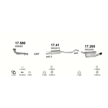 Achterdemper OPEL