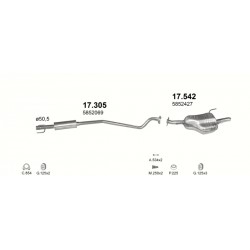 Achterdemper OPEL