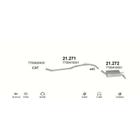 Middenpijp Renault