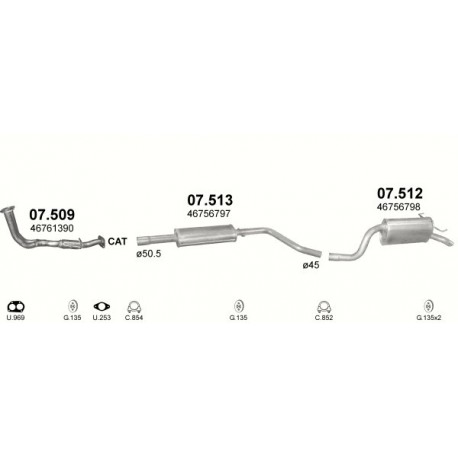Achterdemper FIAT
